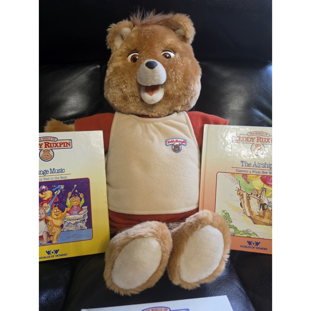 Teddy Ruxpin Doll 1980's Vintage Worlds Of Wonder - READ‎